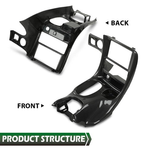 Solid Spare Fit For 1997-2004 Corvette C5 Double Din Radio Dash Installation Kit Carbon Look