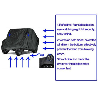 Solid Spare For Polaris Ranger RZR 570 800 900 Side-by-Side Utility Vehicle Cover UTV New
