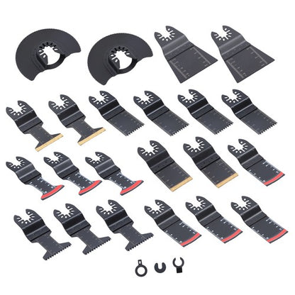 Solid Spare 25PCS Titanium Oscillating Tool Blade, Professional Bi-Metal Multitool Blades Ki