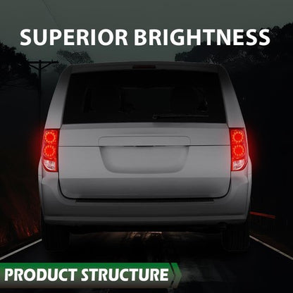 Solid Spare Fit For 2011-2020 Dodge Grand Caravan LED Tail Lights Lamp Driver&Passenger Side