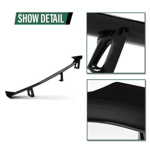 Solid Spare Trunk Spoiler Wing Gloss Black For 2016-2024 Chevy Camaro ZL1 1LE Style LT RS SS