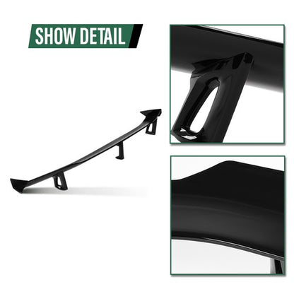 Solid Spare Trunk Spoiler Wing Gloss Black For 2016-2024 Chevy Camaro ZL1 1LE Style LT RS SS
