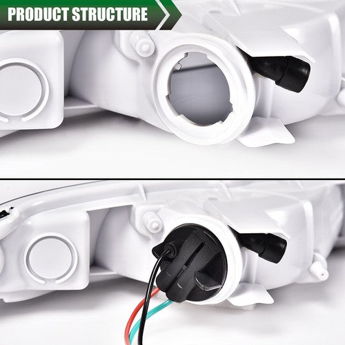 Solid Spare Fit For 1990-1997 Mazda MX-5 Miata Clear Lens Front Bumper Signal Parking Lights