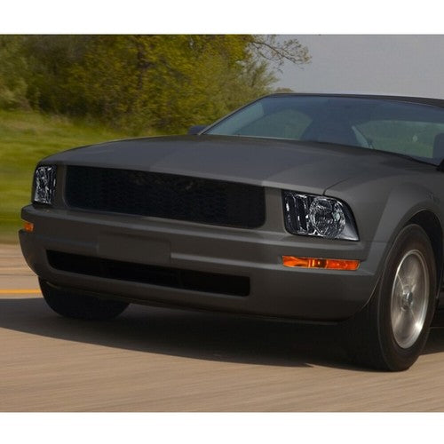 Solid Spare Fit For 2005 2006 2007 2008 2009 Ford Mustang Headlight HeadLamps Smoked/Black