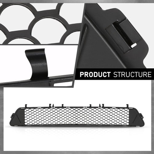 Solid Spare Fit For 10-13 Mercedes-Benz E300/E350/E550 Front Bumper Lower Honeycomb Grille