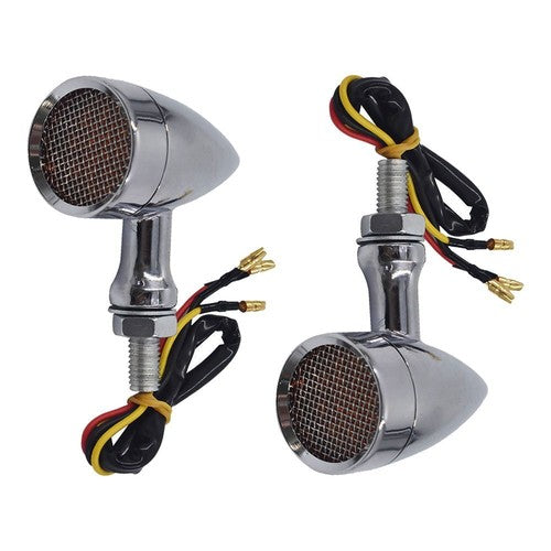 Solid Spare For Sportster XL 1200 883 Iron Motorcycle LED Turn Signal Lights Chrome