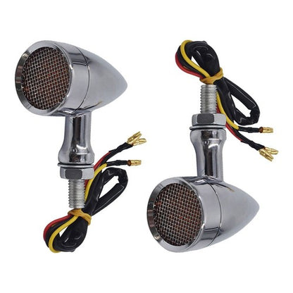 Solid Spare For Sportster XL 1200 883 Iron Motorcycle LED Turn Signal Lights Chrome