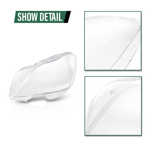 Solid Spare Fit For 2010-2014 Mercedes Benz CLS Class W218 Headlight Replacement Lens Pair
