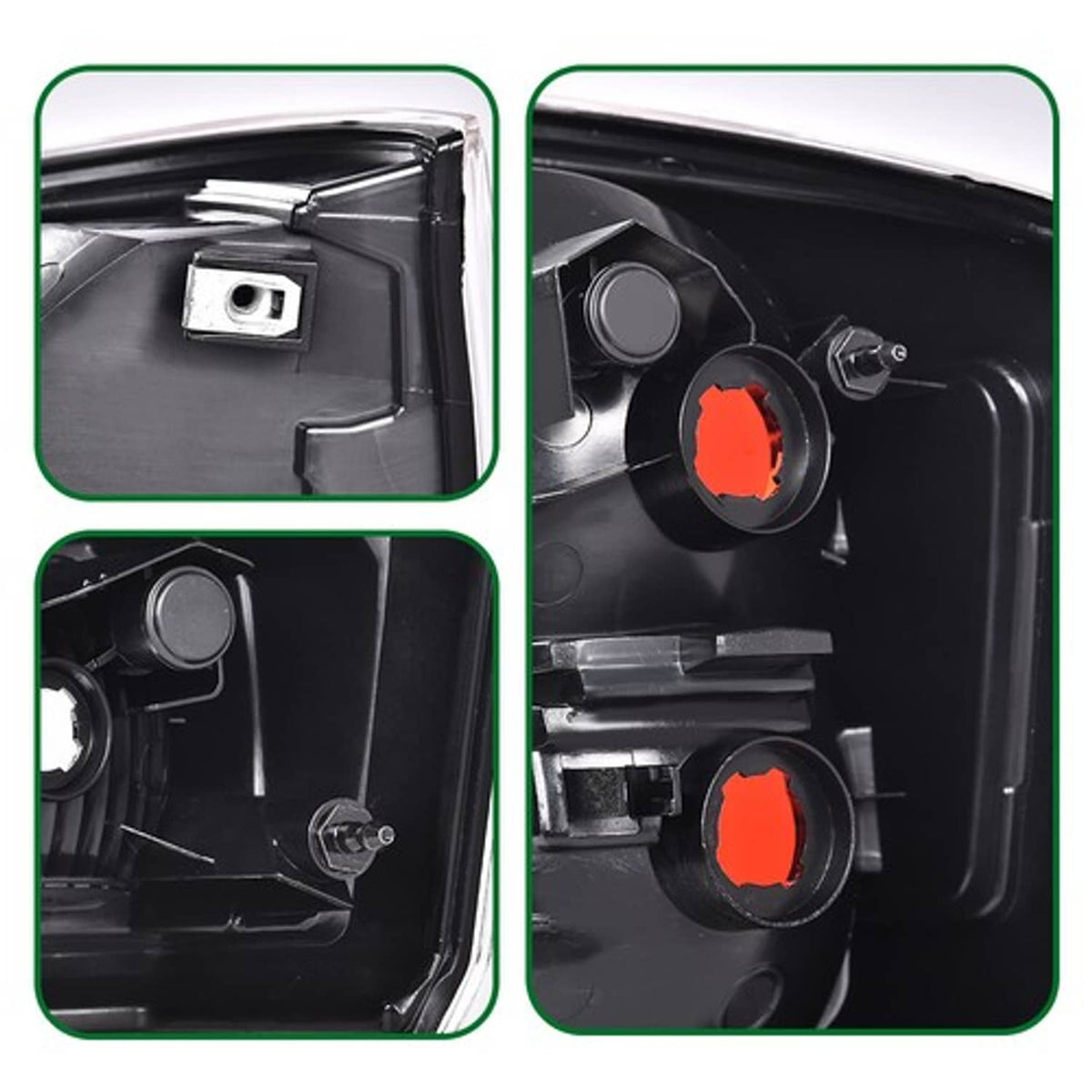 Solid Spare Fit For 2016-2021 Toyota Tacoma TRD Pickup Rear Tail Lights Brake Lamps Assembly