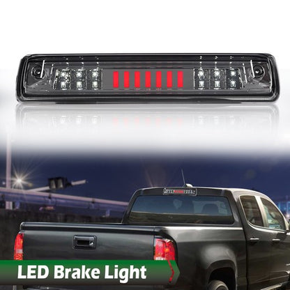 Solid Spare Fit For 15-18 Colorado Canyon Smoke/Chrome LED 3rd Brake Light Cargo Lamp