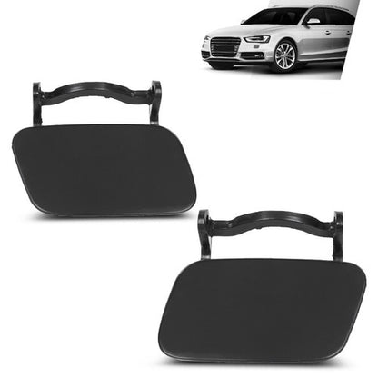 Solid Spare Fit For 08-12 Audi A4 B8 Front Bumper Headlight Washer Cover Cap Left&Right