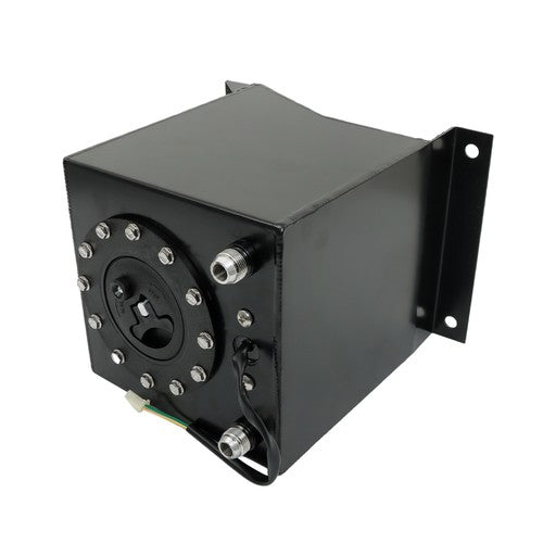 Solid Spare Drifting Fuel Cell Gas Tank+level Sender Black Coated Aluminum Racing 2.5 Gallon