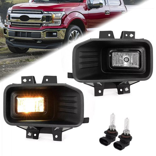 Solid Spare For Ford F150 F-150 Pickup 18 19 20 Halogen Fog Lights Driving Lamps Right Left