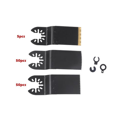 Solid Spare 105 Pieces Titanium and HCS Oscillating Saw Blades for Wood Metal Cutting