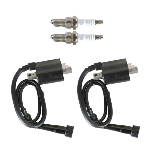 Solid Spare For 1987-2000 Yamaha Motorcycle VIRAGO 535 XV535 2Pcs Ignition Coil & Spark Plug