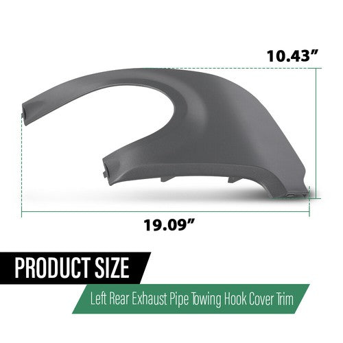 Solid Spare Fit For Range Rover Evoque 12-18 Rear Left Exhaust Pipe Towing Hook Cover Trim