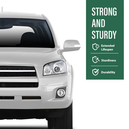 Solid Spare Fit For 2009-2012 Toyota RAV4 Front Bumper Fog Light Bezel Lamp Trim Left+Right