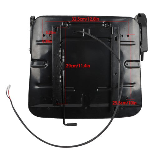 Solid Spare Universal Fold Down Forklift Seat with Adjustable Angle Back,Micro Switch Black