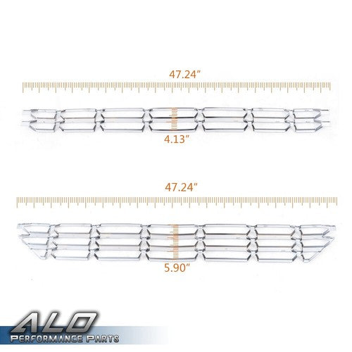 Solid Spare Fit For 16-18 Chevy Silverado 1500 Grille Overlay Cover Snap On Insert Chrome