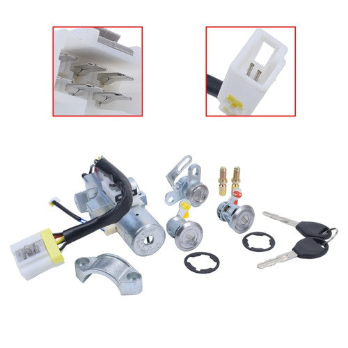 Ignition Switch Door & Tailgate Lock Cylinder Set for 1998-2004 Nissan Frontier