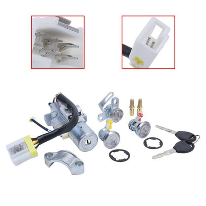 Ignition Switch Door & Tailgate Lock Cylinder Set for 1998-2004 Nissan Frontier