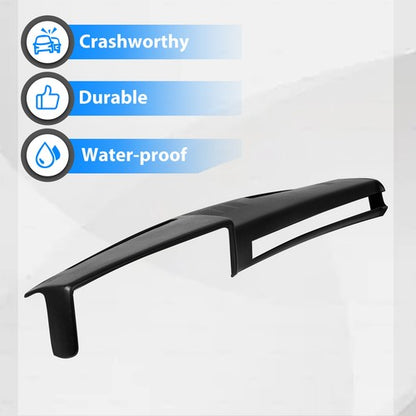 Solid Spare Hard Black Dash Pad Cover Cap For 1981-1991 Chevrolet GMC C/K/R/V Truck/SUV