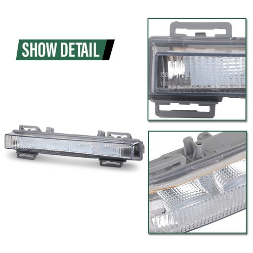 Solid Spare Fit For 13-15 Benz W166 ML/GL X204 GLK LED Daytime Running Light Fog Lamp Right