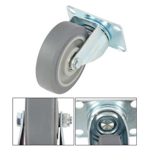 Solid Spare 4 Pack (Two Straight, Two Inclined) 4" Heavy Duty Swivel Caster Wheels 1200Lbs