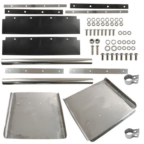 Solid Spare 24"x24" Quarter Fender Set Stainless Steel Semi Truck For Volvo VNL