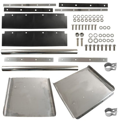 Solid Spare 24"x24" Quarter Fender Set Stainless Steel Semi Truck For Volvo VNL