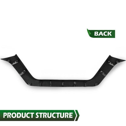 Solid Spare Fit For 17-20 Nissan Rogue Front Bumper Grille Black Trim Molding NI1044114