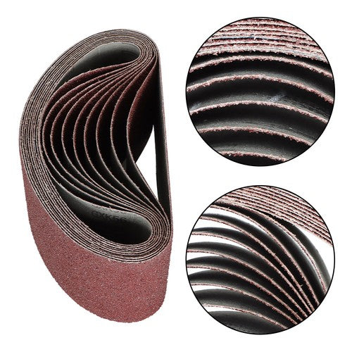 Solid Spare 4" X 24", 36-GRIT, PREMIUM A/O, X-WEIGHT SANDING BELTS 10 - PACK