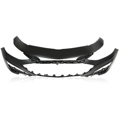 Solid Spare Fit For 2019-2025 Chevrolet Malibu Sedan Front Bumper Cover+Lower Lip Protector