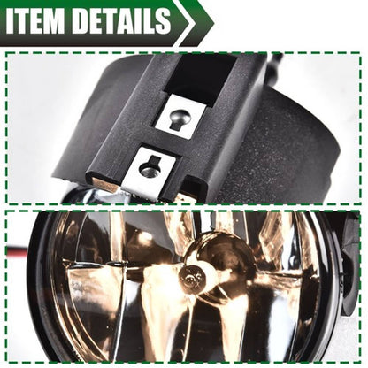 Solid Spare Fit For 97-00 Dodge Dakota / 98-00 Durango Fog Lights Driving Lamps Smoke