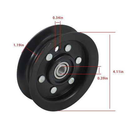Solid Spare (Pack of 3) Flat Idler Pulley for Toro 106-2175, 132-9420, 1329420