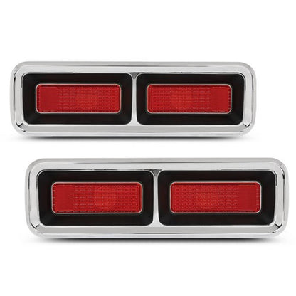 Solid Spare Tail Light Lens+Bezel+Gasket Fit For 1968 Chevrolet Camaro Left+Right Side