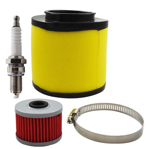 Solid Spare Air Oil Filter & Spark Plug For Honda Foreman 450 TRX450ES 4x4 ES 1999-2001