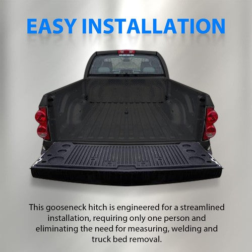 Solid Spare Underbed Gooseneck Trailer Hitch Kit For Dodge Ram 1500 2500 3500HD 2003-2012