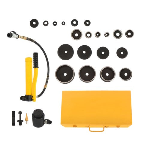 Solid Spare 15 Ton 1/2" to 4" Hydraulic Punch Driver Kit Manual Hole Knockout Puncher Tool