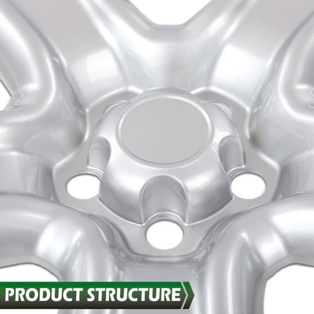 Solid Spare Fit For 06-12 Toyota RAV4 5-Spoke 17 Inch Wheel Skin Hub Caps Covers