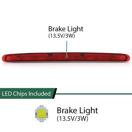 Solid Spare Rear 3rd Tail Brake Stop Light Fit For 07-12 Mercedes Benz X164 W251 GL/R Class