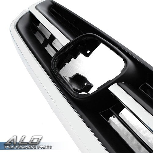 Solid Spare Fit For 10-11 Honda CRV CR-V Front Bumper Upper Grille Grill Black Chrome