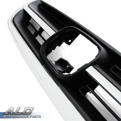 Solid Spare Fit For 10-11 Honda CRV CR-V Front Bumper Upper Grille Grill Black Chrome