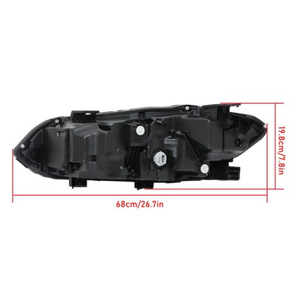 Solid Spare LH & RH Headlights For Honda Civic Sport Touring 2022-2023 LED Type Clear Lens
