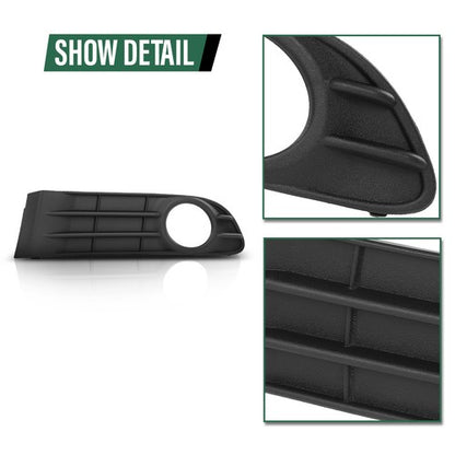 Solid Spare Fog Light Cover Bezel Trim Left+Right Side Fit For 2008-2012 Volvo S40 V50 S50