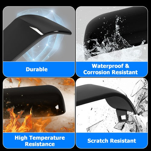 Solid Spare For Chevy Silverado GMC Sierra HD 2500 3500 2020-2023 24 Side Mirror Cover Caps