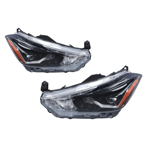 Solid Spare LH+RH Side Headlights Headlamps Clear Lens For Nissan Kicks SR 2018 2019 2020