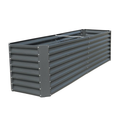 Solid Spare 8x2x2 Ft Metal Raised Garden Beds Metal Planter Box Easy Assembl