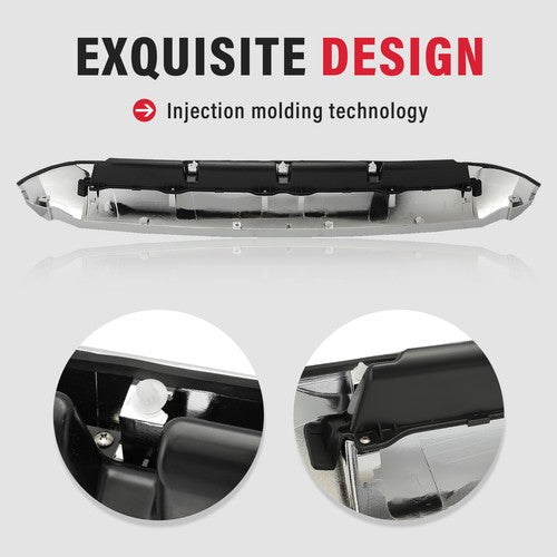 Solid Spare Chrome Front Upper Hood Bulge Molding Grille Trim For Toyota Tundra 2014-2021