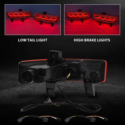 Red Lens Rear Bumper Reflector Fog Light LED Brake Lamp For Honda CRV 2020-2022